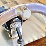 Chrome and glass tube wall light Petitot Genet and Michon c 1950