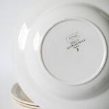 Set of 4 mismatched Digoin Sarreguemines floral soup plates