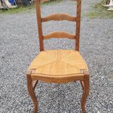 6 Louis XV style oak chairs