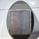 Vintage wall pharmacy, oval mirror cabinet, bathroom, 1 mirror door, shelves