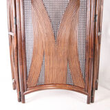 Pair of rattan screens