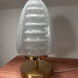 Skyscraper Art Deco globe table lamp with gold base