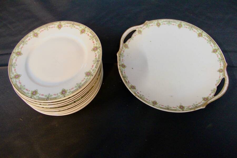 13-piece limoges porcelain dessert set