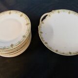 Service à dessert en porcelaine de limoges 13 pièces