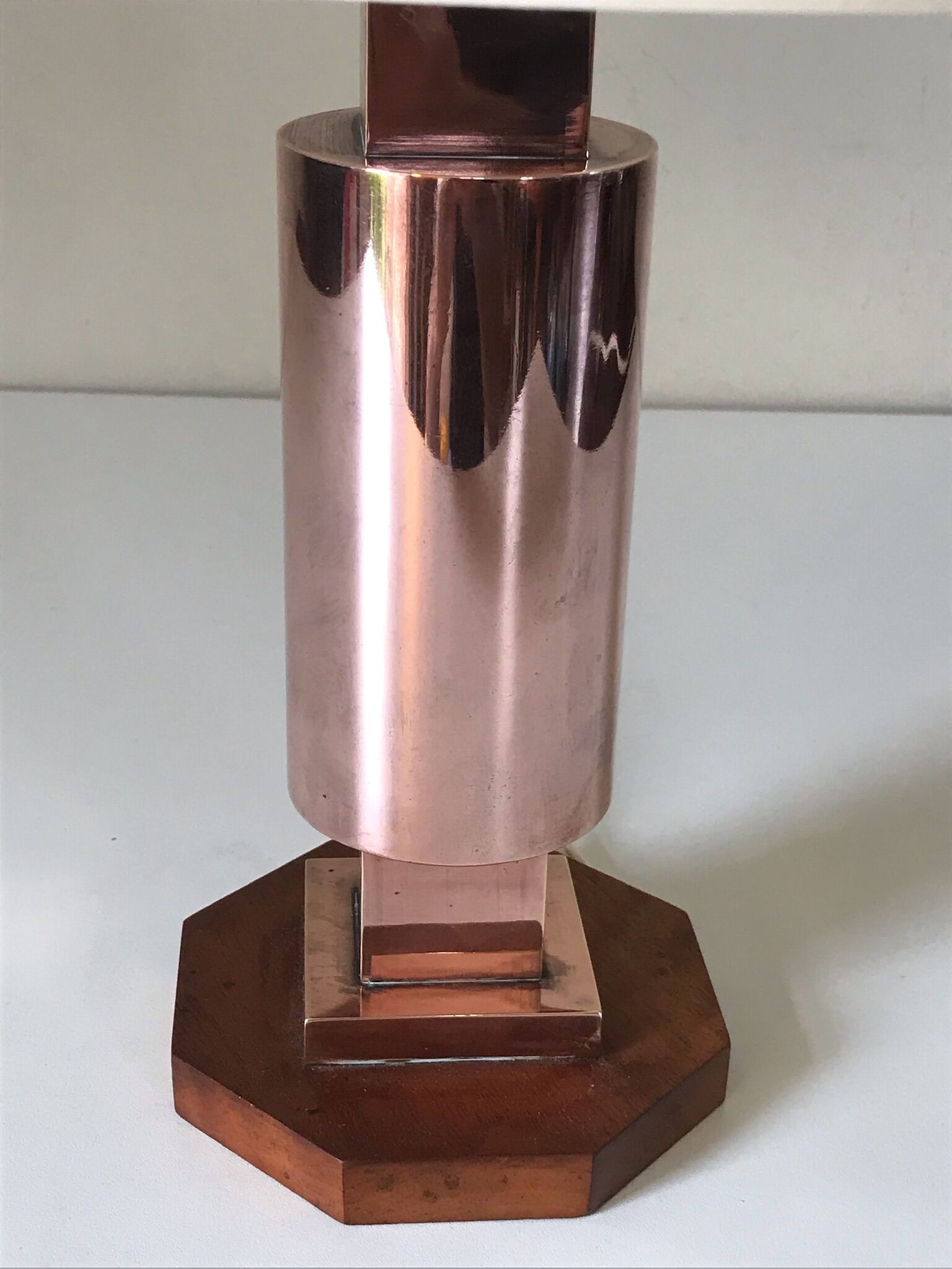 Copper lamp bauhaus design 1940