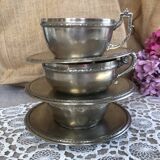 Set of 3 old "silverware" cups