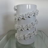 White slip ceramic vase, Italy, 1980s