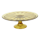 Plat à gâteau Art déco en verre ambré
