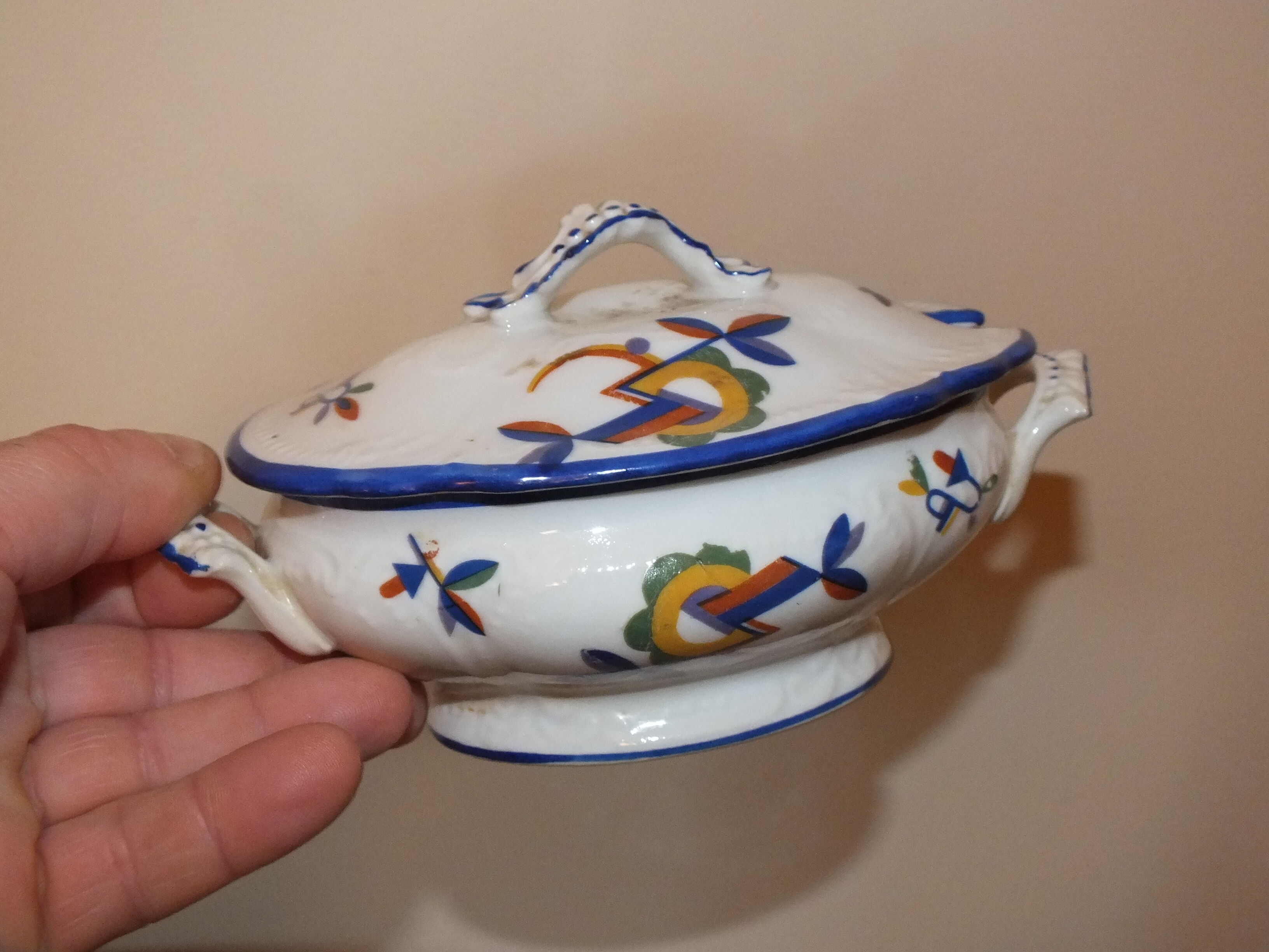 Art Deco dessert service in Limoges Astral porcelain
