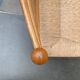 Scandinavian bench and chair set made of paper cord and oak from TS.