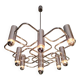 Large geometric chandelier in chrome metal, design by G. Sciolari, 1970.