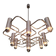 Large geometric chandelier in chrome metal, design by G. Sciolari, 1970.