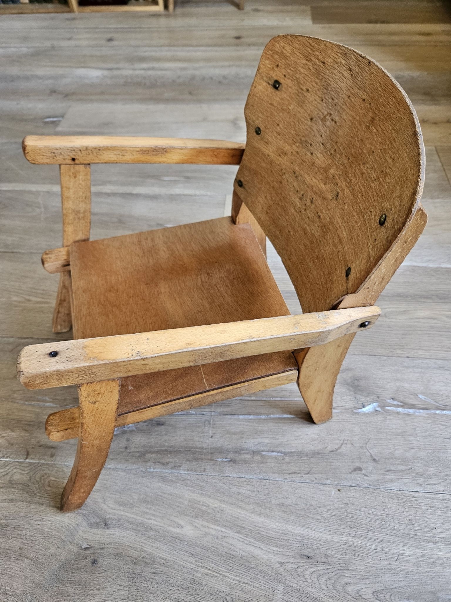Children's wooden commode chair