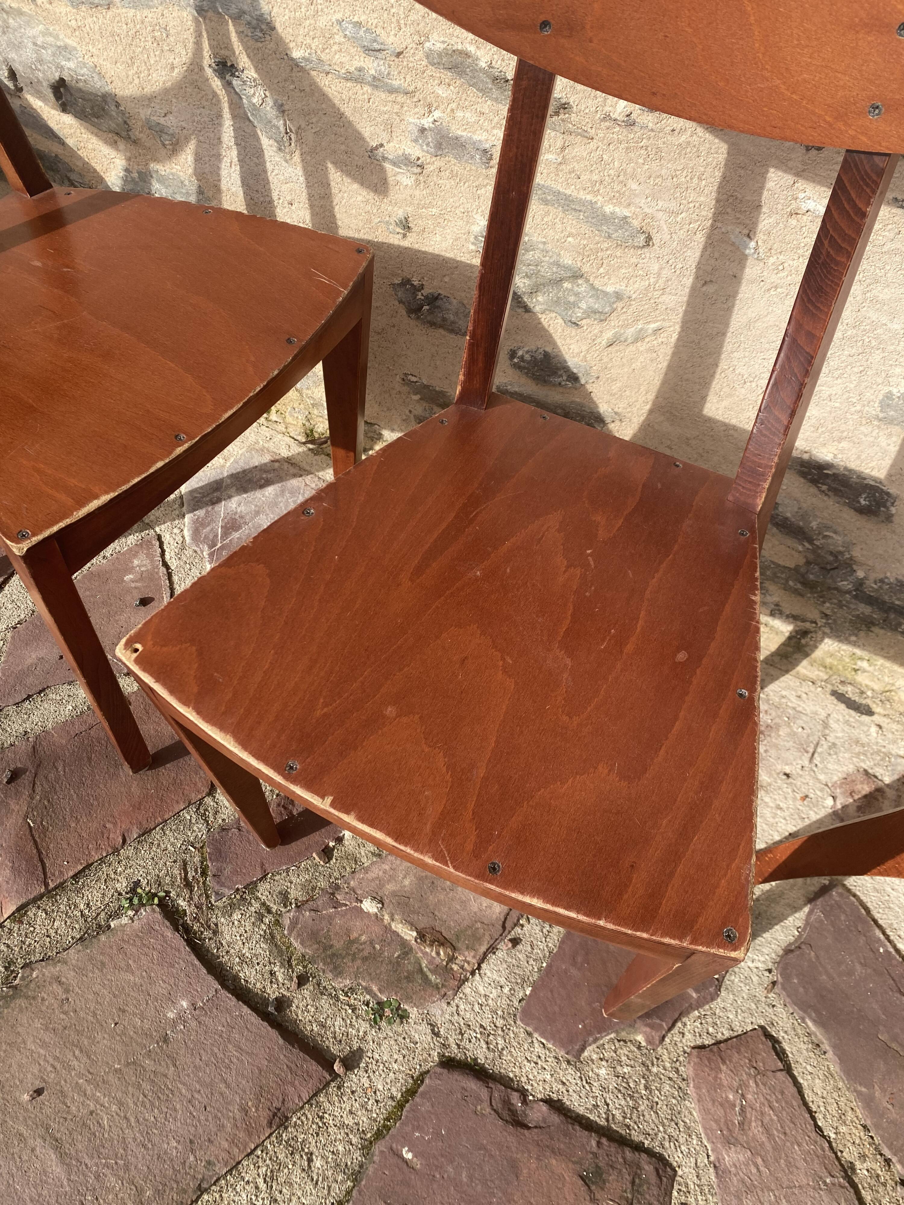 4 vintage scandinavian chairs