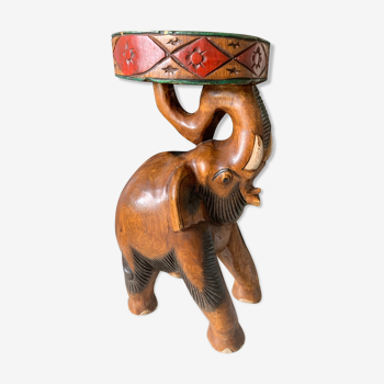 Sellette porte plante éléphant en bois