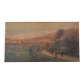 Huile sur toile non signé