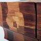 Bar chest in wood and brass marquetry signed Michel Lefèvre 1960