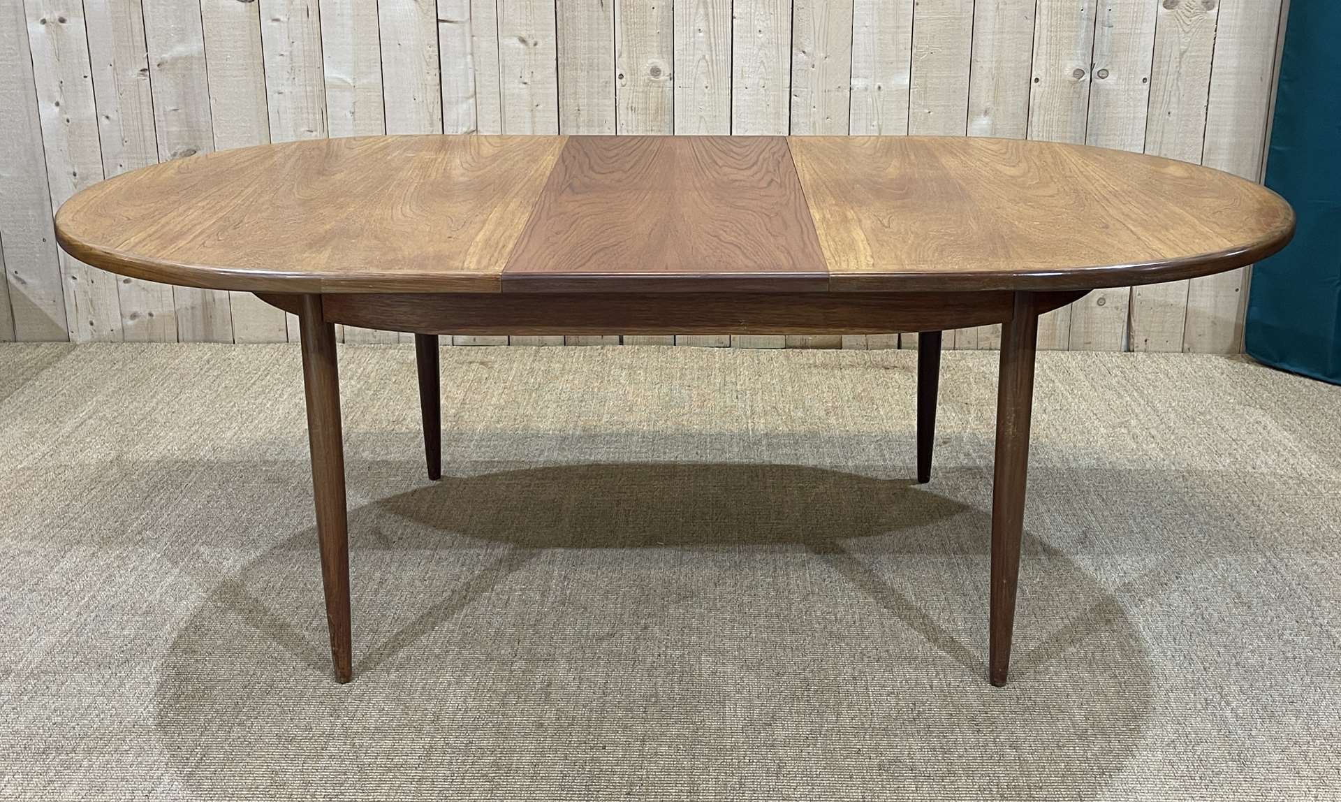 Oval table from the 70s of the G-plan brand with a butterfly extension