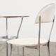 Enzo Mari Paire de Chaises Tonietta + Table Trevi pour Zanotta Italie 1985