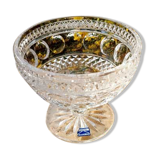 Coupe ancienne en cristal Bourdon sur pied