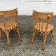 Pair of bentwood curved wooden bistro chairs