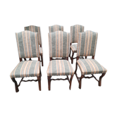 Lot de 6 chaises os de mouton