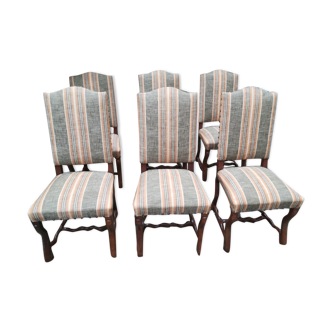 Lot of 6 sheep bone chairs