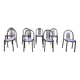 Ensemble de chaises Nr 222 par Robert Mallet-Stevens, années 1980, ensemble de 8.