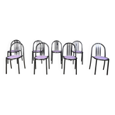Ensemble de chaises Nr 222 par Robert Mallet-Stevens, années 1980, ensemble de 8.