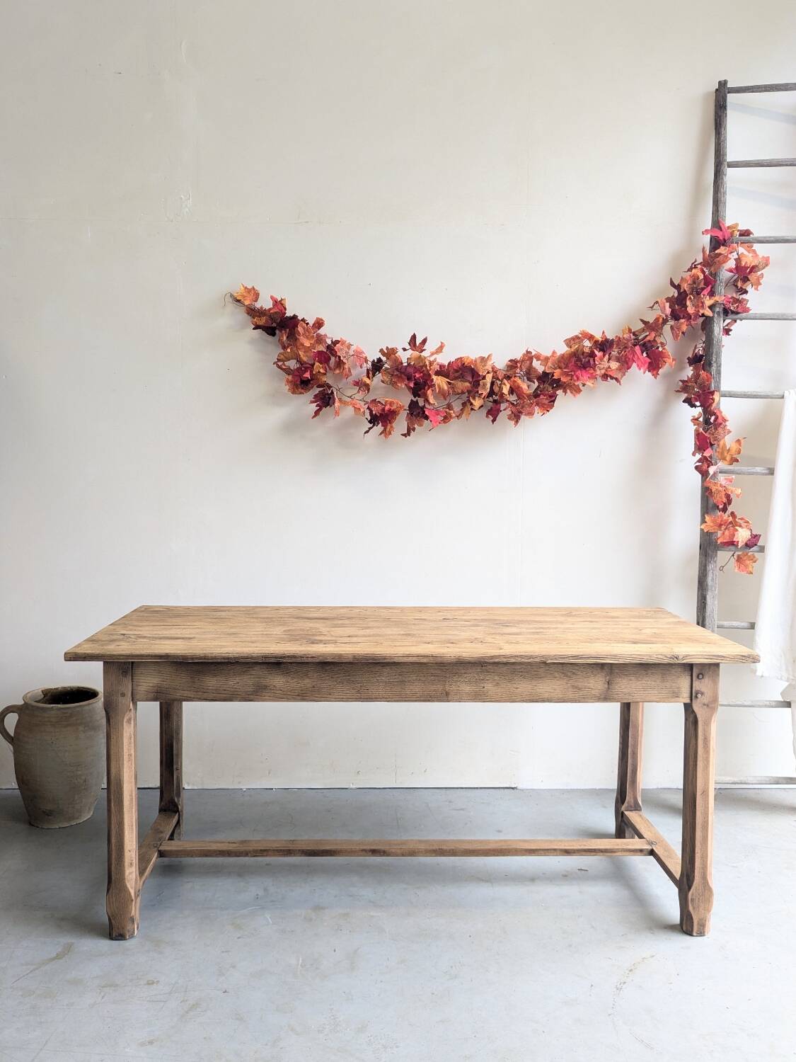 Solid oak farmhouse table