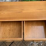 Vintage rattan and woven wicker chest of drawers 1970