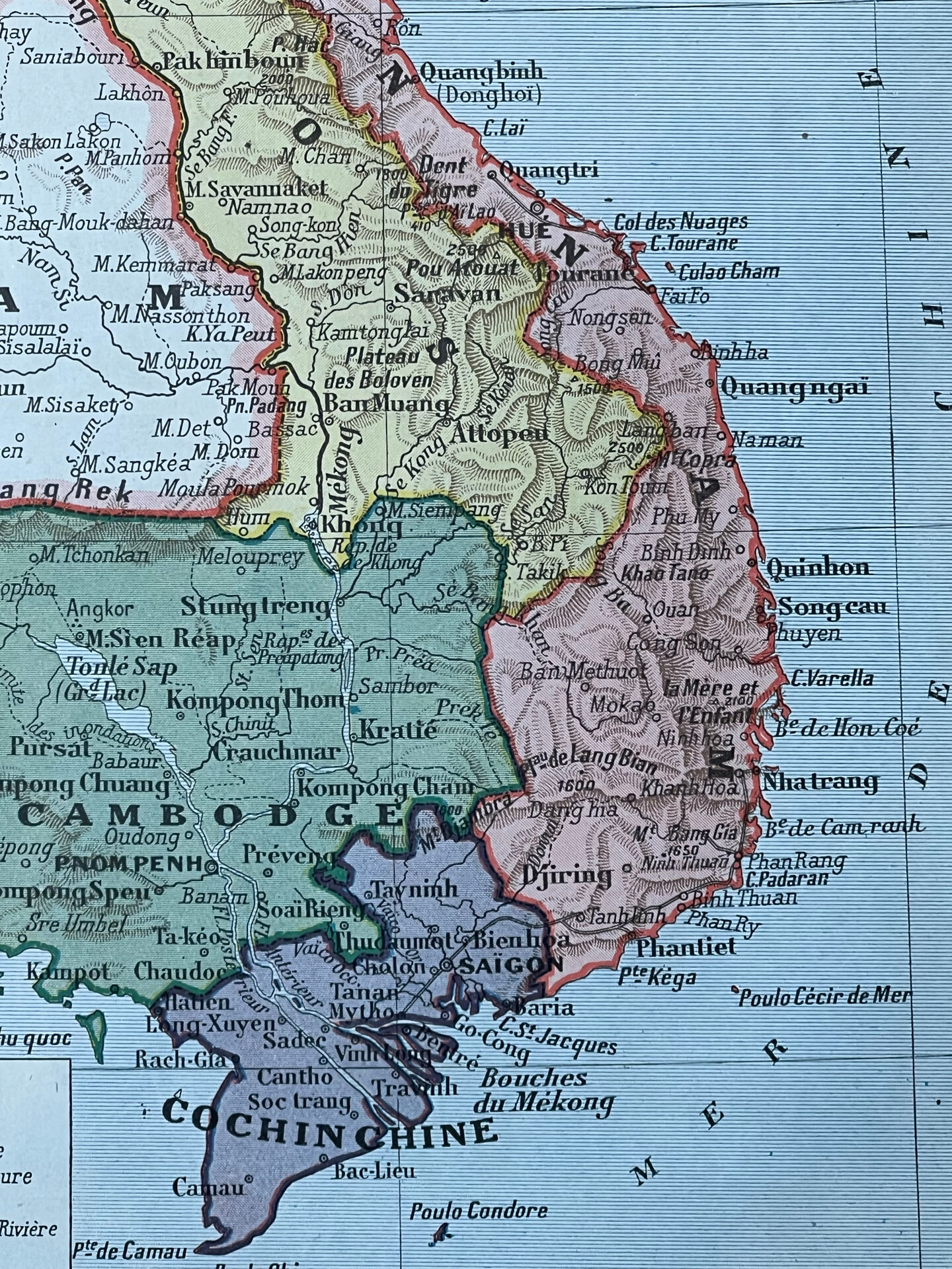Carte de l'Indo-Chine - 20x29cm