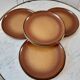 Lot de 8 assiettes à dessert en grès vintage