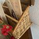Braided wicker mail rack