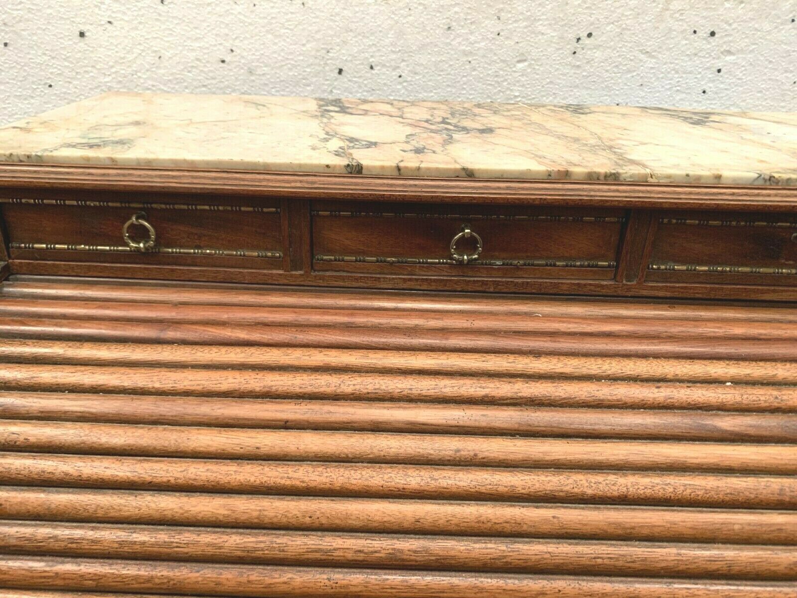 20th century walnut cylinder lady's desk