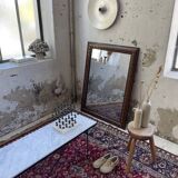 1900 wooden mirror with nails