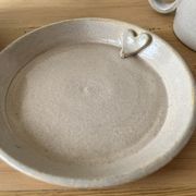 Tasse, sous-tasse et sucrier en céramique