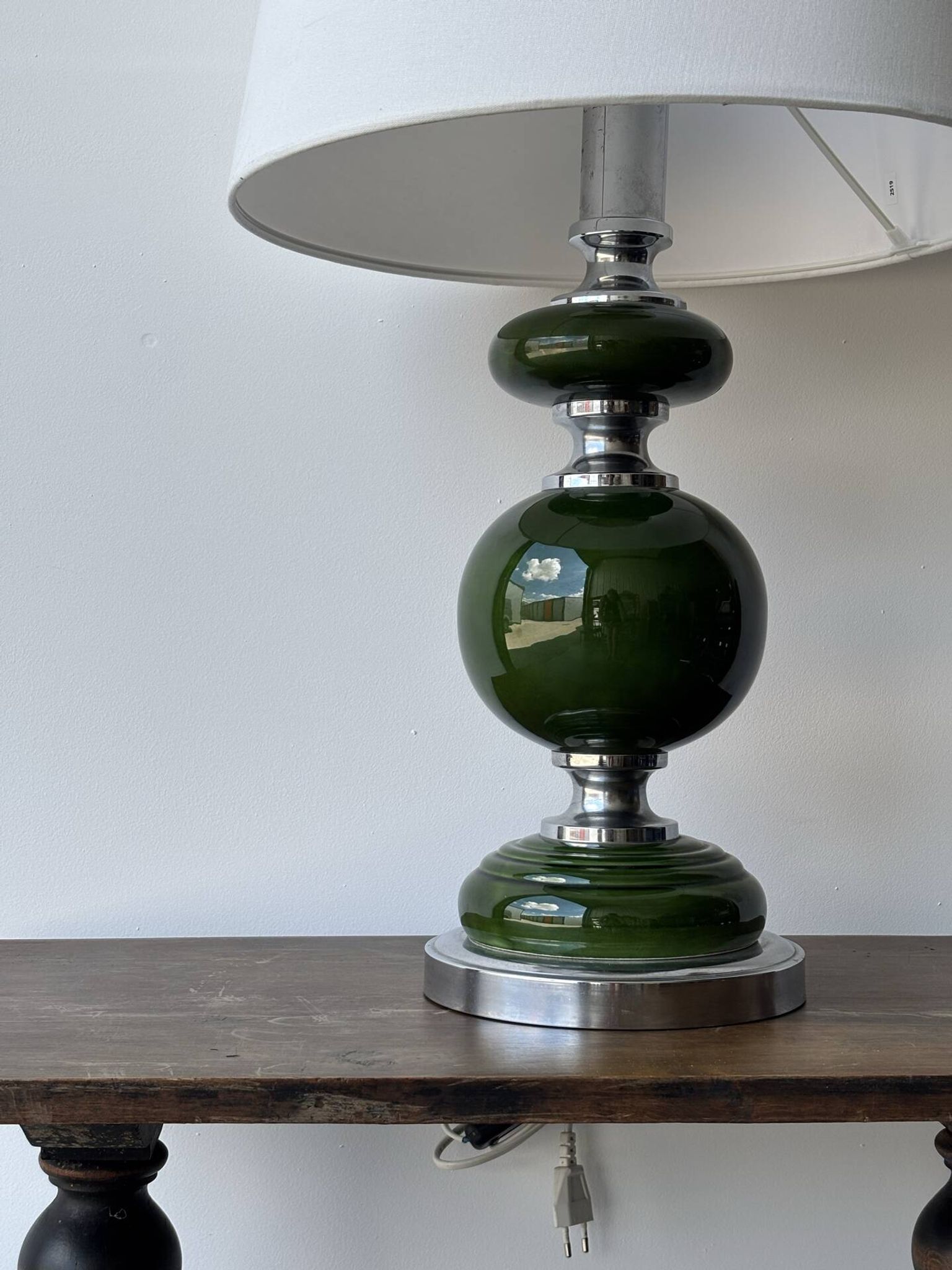 Lampe Space Age en céramique et métal 1960