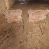 2 chaises traîneau David Rowland, années 60
