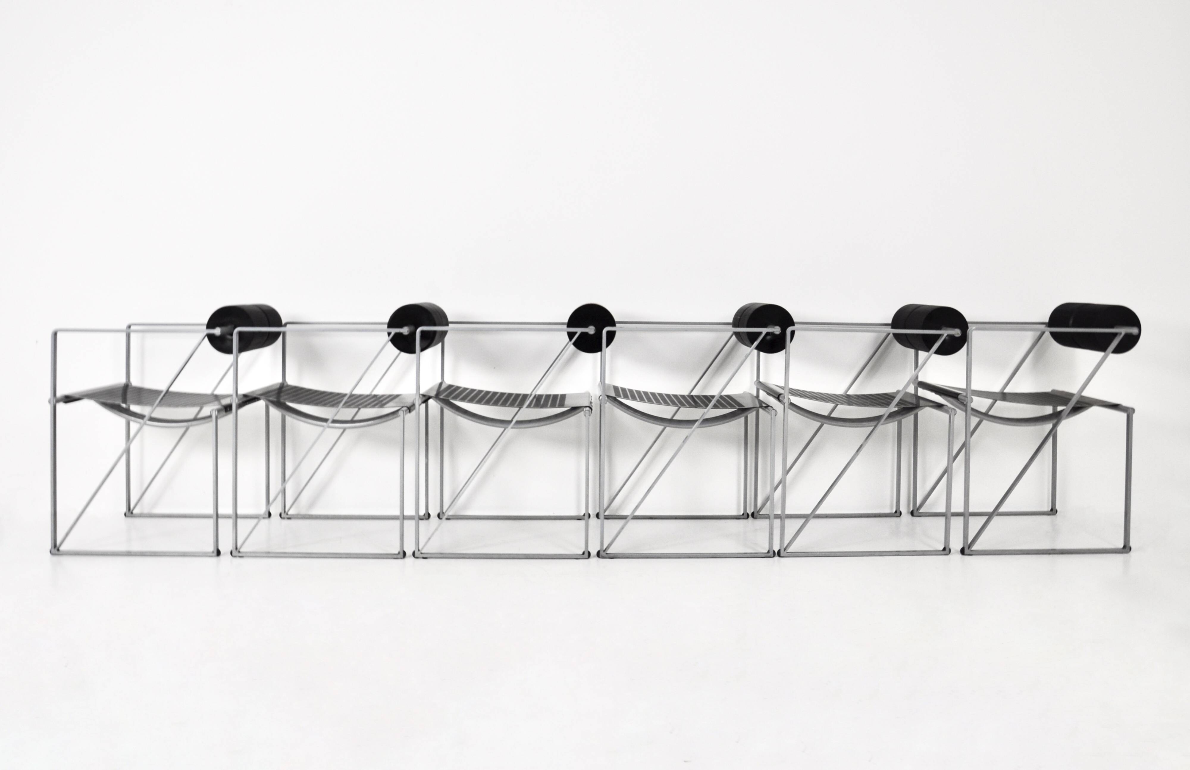 Set of 6 "Seconda 602" Chairs by Mario Botta for Alias, 1980s
