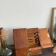 Small wooden mail storage unit