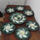 Set of six oyster plates and a Saint Clément dish.