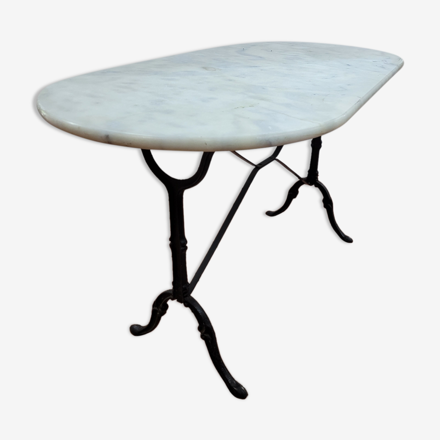 Table bistrot dessus marbre , 120×60cms | Selency