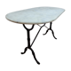 Bistro table marble top, 120×60cms