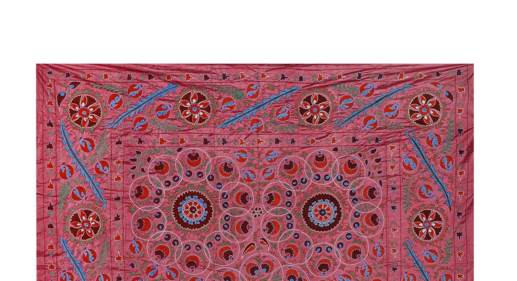 Vintage hand-embroidered tribal tapestry 245x299 cm