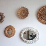 Rattan mirror 33x41cm