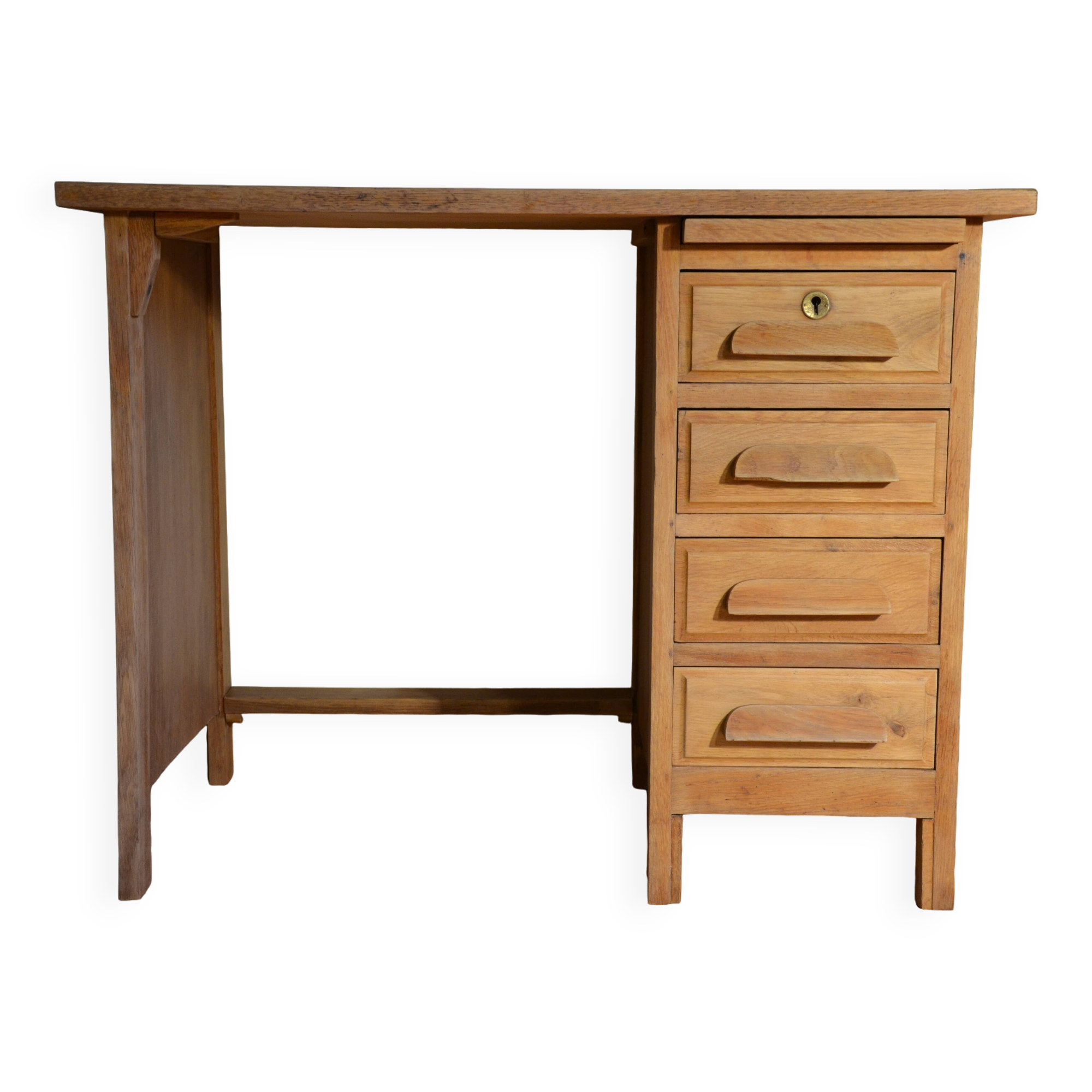Small vintage oak administration desk