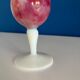 Vase opaline rose marbre