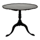 Carved vintage tripod side table, 1940s