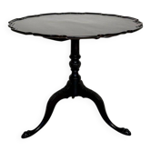 Carved vintage tripod side table, 1940s
